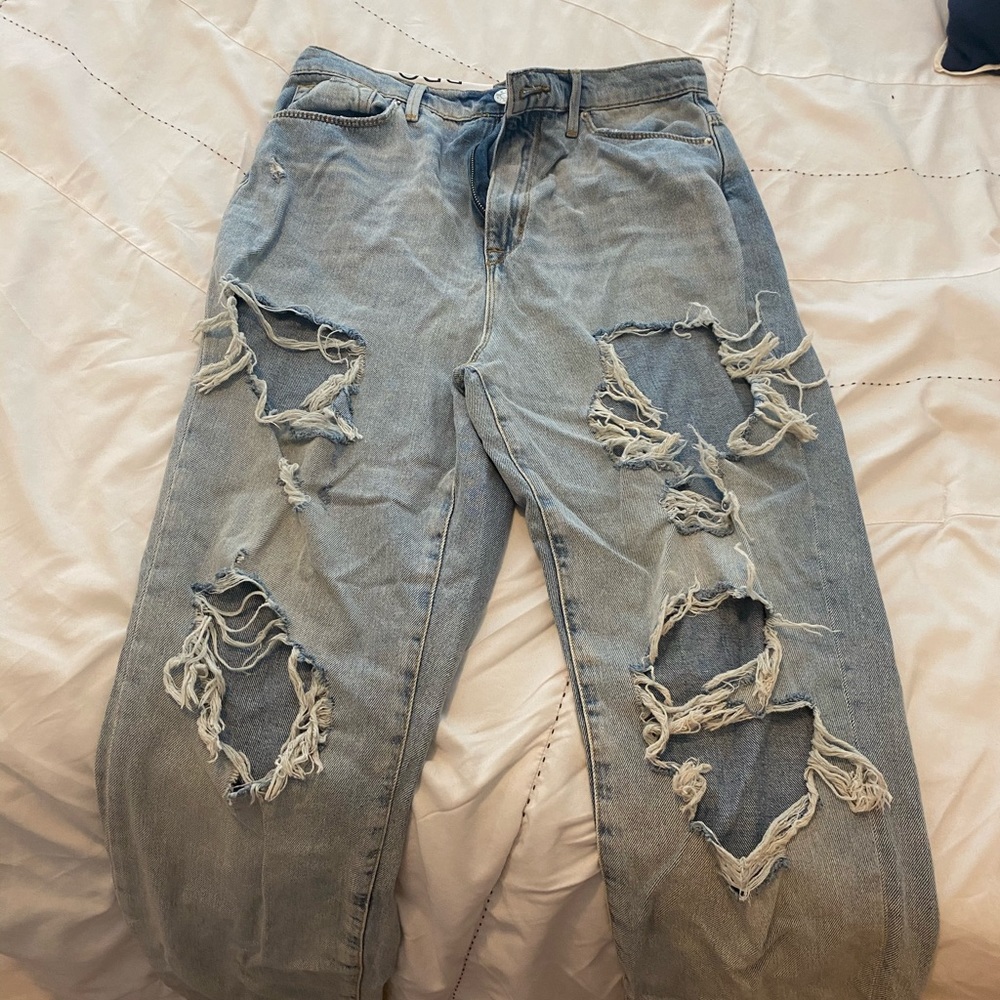 NWT - Ripped High Waisted BDG Jeans Light Wash